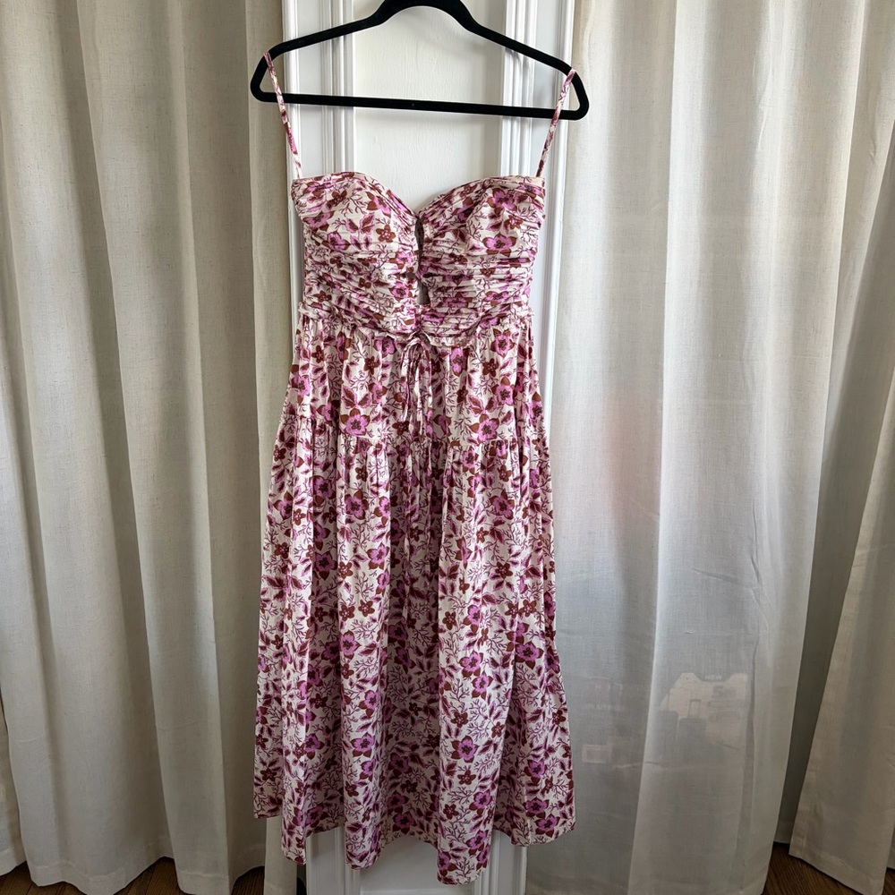 Jason Wu Pink Floral Midi Dress